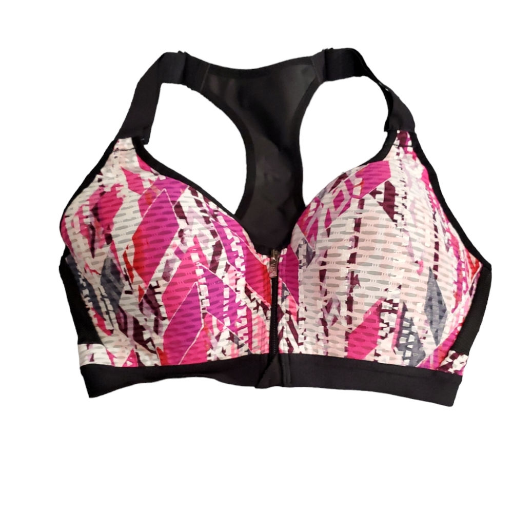 Victoria's Secret Pink And Black Sports Bra